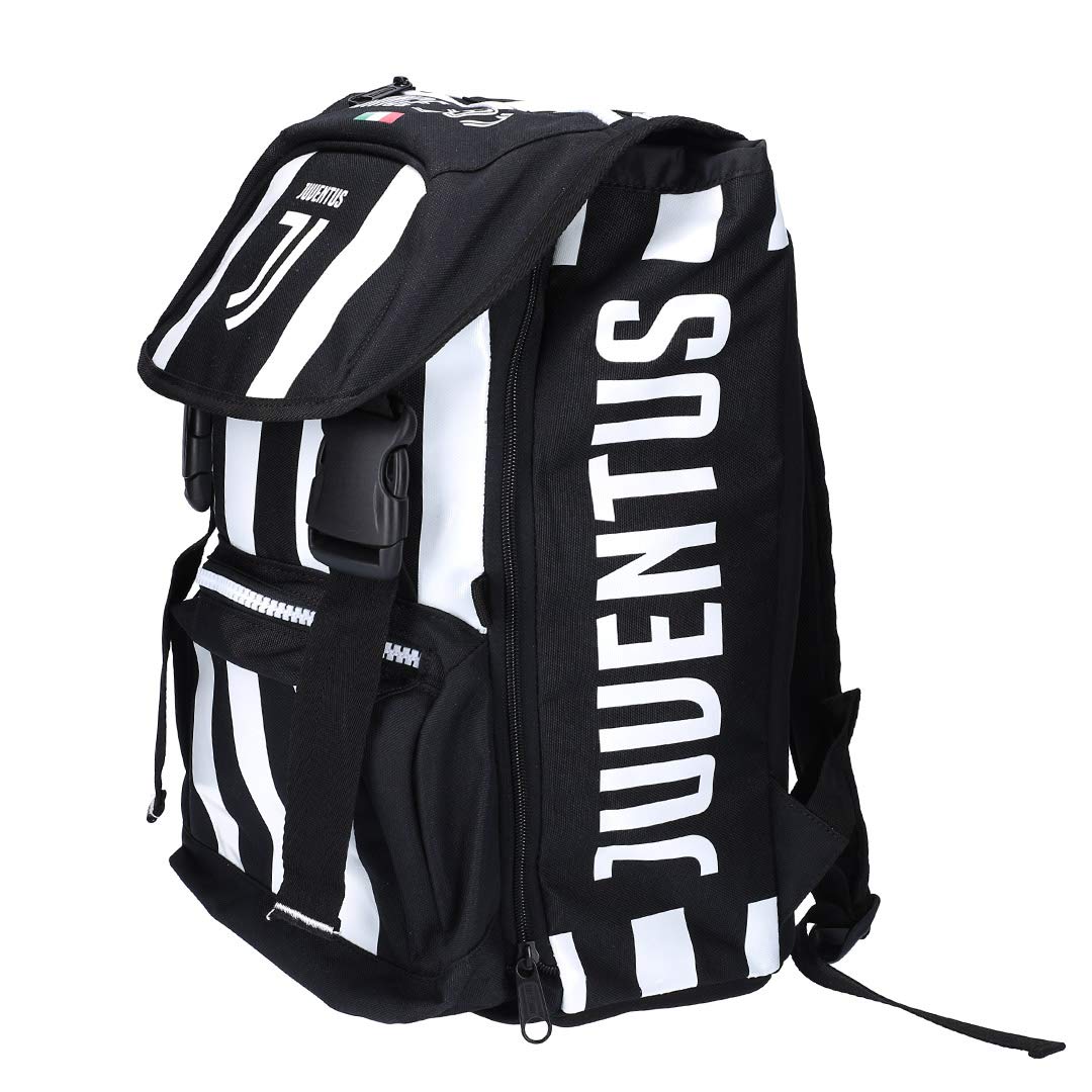 Juventus Schoolpack 2019/2020 Zaino Seven Estendibile con Astuccio 3 Zip Completo di Cancelleria e Orologio in Omaggio - 100% originale - 100% Prodotto Ufficiale