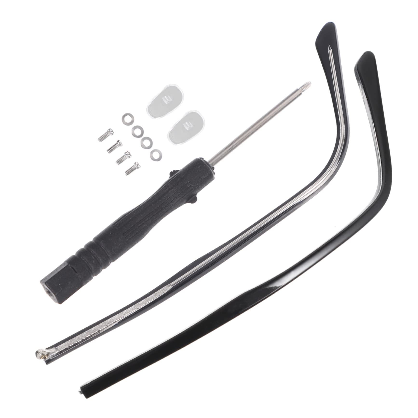 Lurrose Branches de Remplacement pour Lunettes Lot de 1 Paire en Métal Noir
