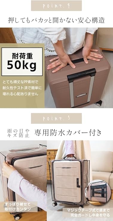スーツケース 折りたたみ グレージュ M 58L NEXTRIP NEXTRIP 折りたたみ スーツケース 薄型 ダブルキャスター M