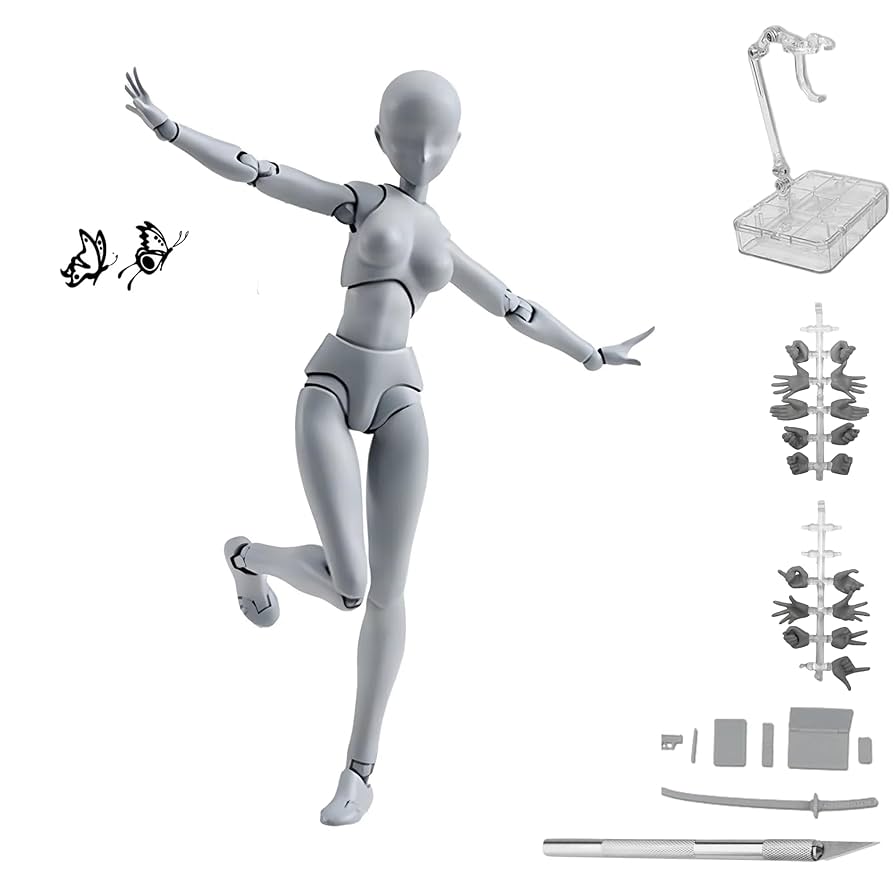 人形　ロットリングデッサン Amazon | デッサン人形 30個関節可動 スタンド付き 男性 女性