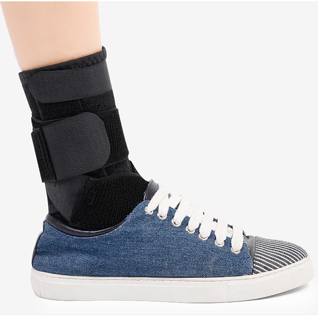 Tobillera - Envoltura ajustable para tobillos débiles y torcidos, daños en los ligamentos, disfunción del tendón tibial posterior, correa elástica para mujeres y hombres,Standard breathable model,M