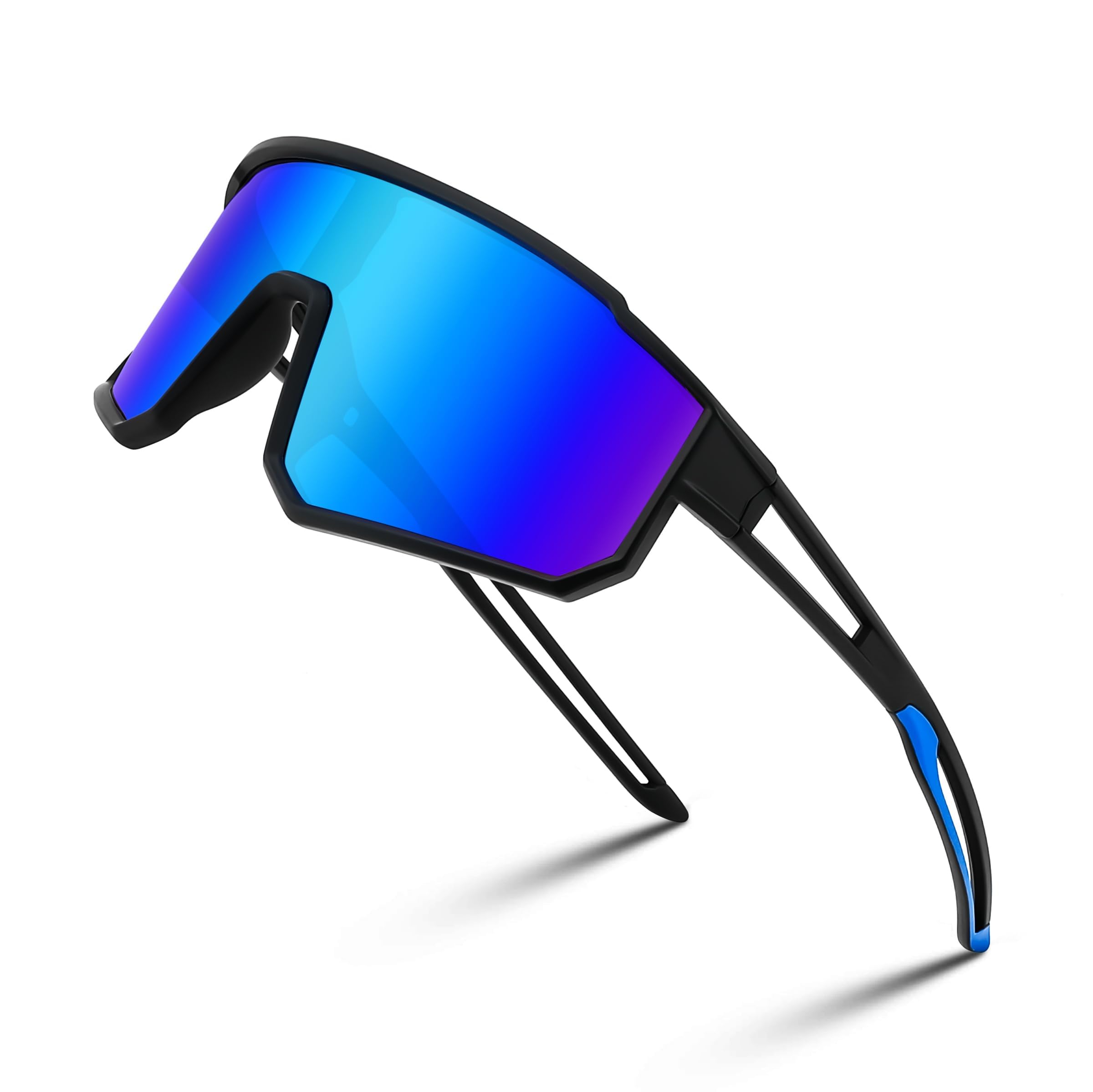 FEISEDY Lunettes de Sport Enfant 6-15 Ans Lunettes de Vélo Polarisées Lunettes de Soleil Sport Protection UV400 pour Garçons Filles B4163