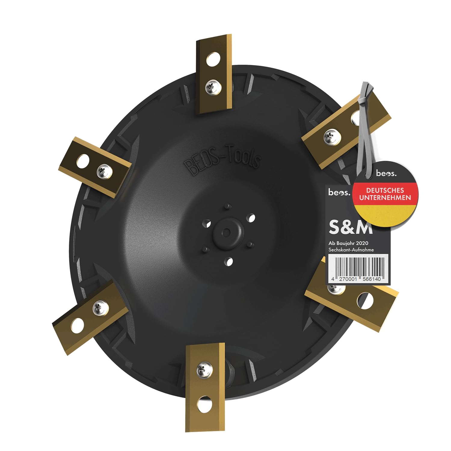 beos Premium Mähroboter Tuning-Messerteller für 6x Klingen - glasfaserverstärkte Messerscheibe - Drehscheibe kompatible mit Worx Landroid S&M (ab 2020) & Landxcape