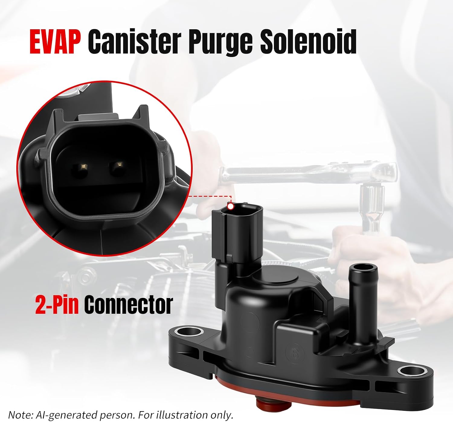 Vapor Canister Purge Valve Fit for Honda Accord Odyssey Ridgeline Civic Passport Pilot, Acura MDX TLX 2006 2007 2008 2009 2010 2011 2012 2013 2014 2015 2016 2017 2018 2019 2020 2021 2022, 911-763