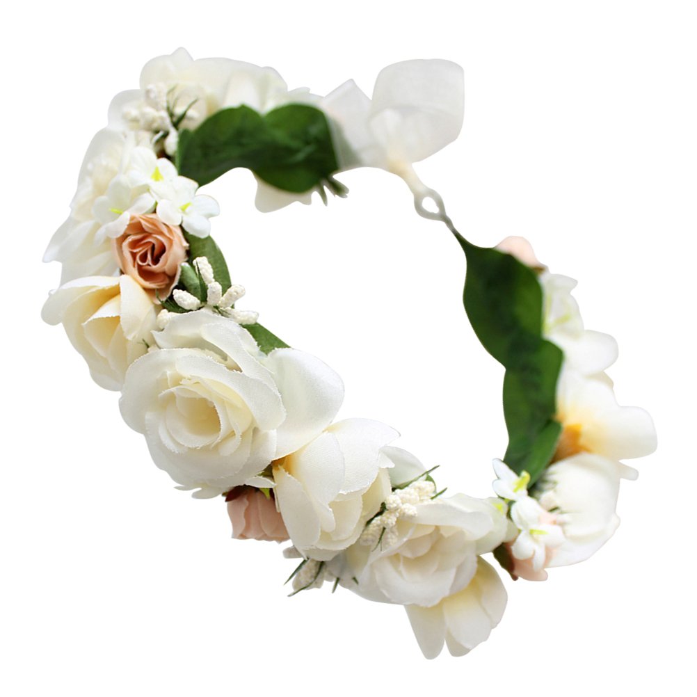 Museya Wedding Flower Girls Flower Crown Floral Headband