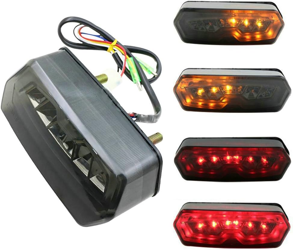 Yibid Motorcycle LED Brake Stop Tail Light Integrated Turn Signal Running Taillight assembly Replacement for Honda MSX / Grom 125 2013 - 2016, CB650F CBR650F 14-15, CTX700N 2013 - 2015, MSX125