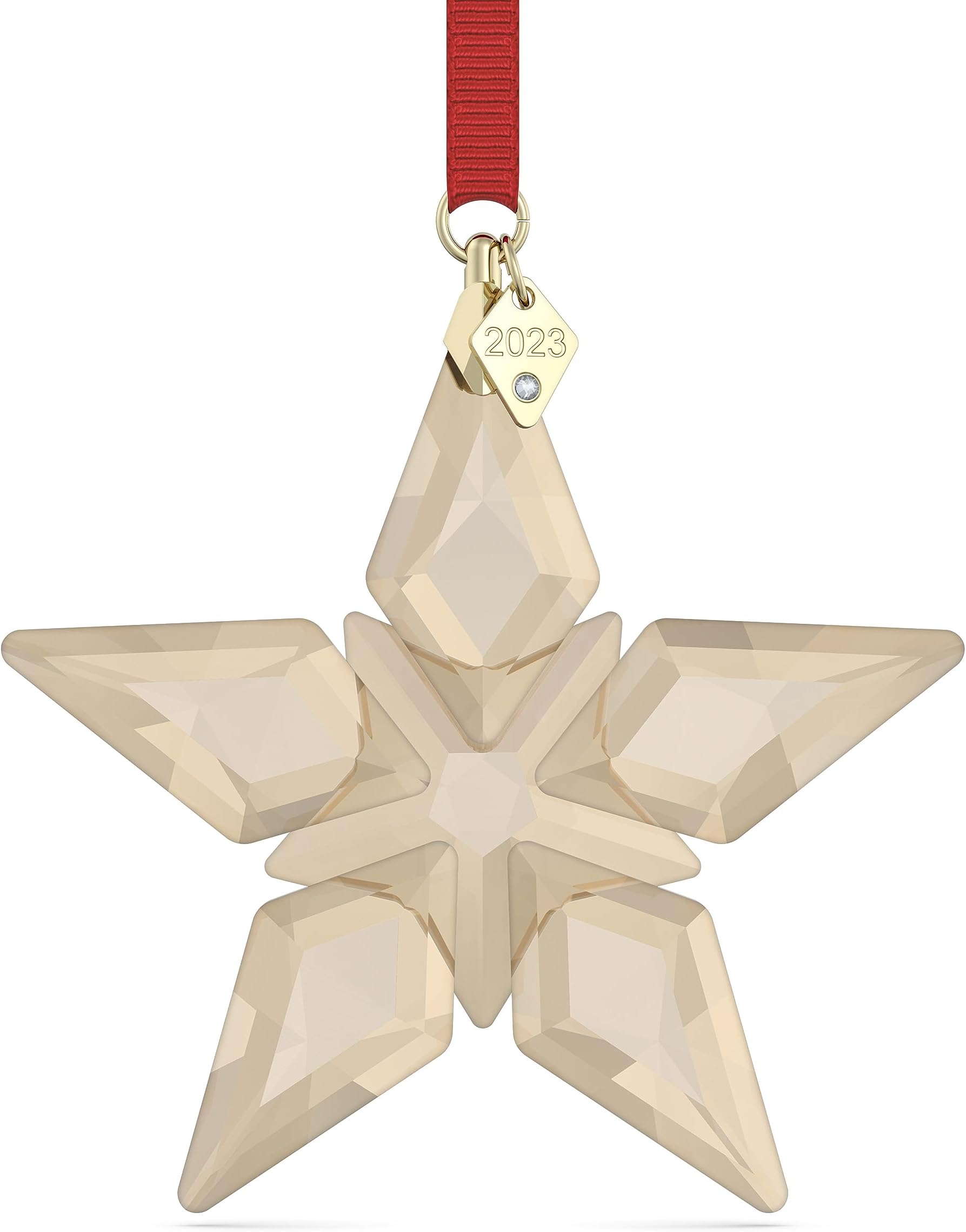 Annual Edition 2023 Festive Ornament, Gold Tone Swarovski Crystals with Gold-Tone Finished Metal, Part of the Swarovski Annual Edition Collection