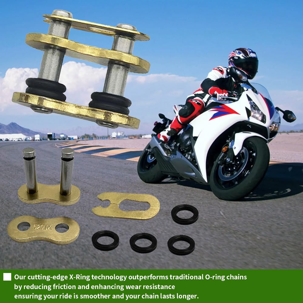 Gold 520 X-Ring Chain 106 Links - UniversalEnhanced Durability & Performance