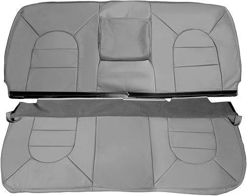 U.S.AutoSeatCover 1999 para Ford F450 F550 Lariat - Fundas de asiento de cuero para asiento trasero y parte superior de color gris