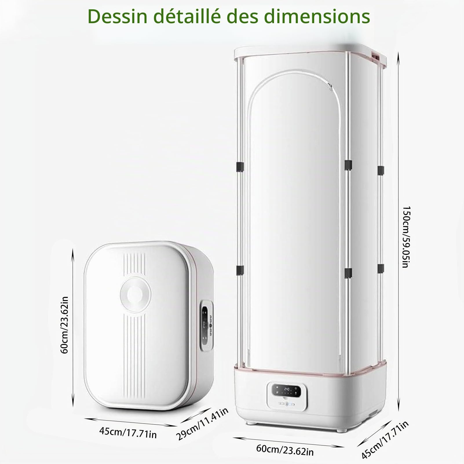 RayGenius SèChe-Linge EntièRement Automatique avec Fonction De SéChage à La Vapeur, Machine à Repasser Et à Plier pour Un Repassage Facile des VêTements Infroissables, avec Pince à DéFroisser,Basic