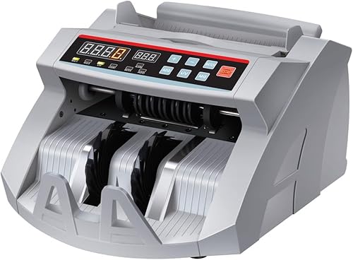 Trade Kite Bank Note Counter Machine with UV & MG Counterfeit Detection, Fast Currency Counting, Multiple Currencies (ZAR/USD/EUR/GBP), Batch & Add Mode, Extra Display – 900 Notes/Min