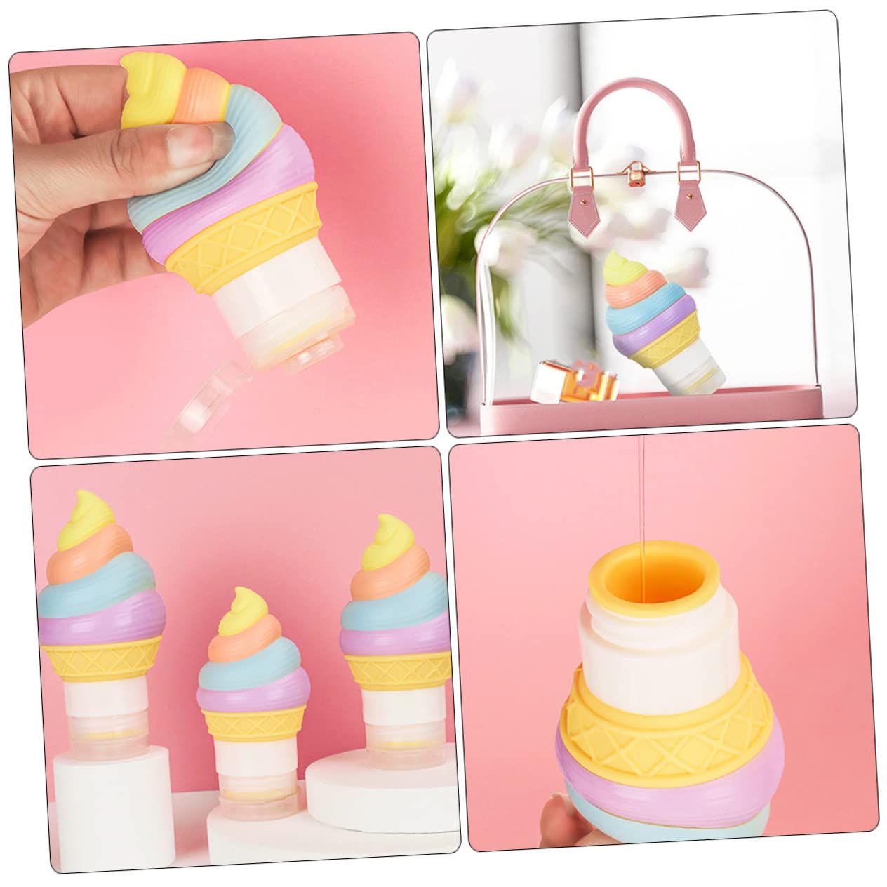 SHERCHPRY 3 Set Bottiglie Viaggio Silicone Contenitori Per Liquidi Spremibili E Impermeabili Per Shampoo E Lozioni Bottiglie Riutilizzabili Per Toiletries Facili Riempire 3 Pezzi * 3