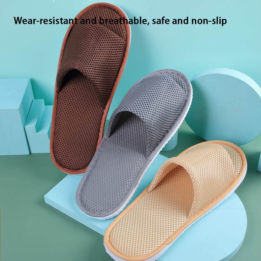 Zapatillas De SPA con Punta Abierta A Granel, 10 Pares De Zapatillas Desechables para Invitados con Punta Abierta para El Hogar, El Hotel, Los Viajes Y Los Invitados A La Fiesta
