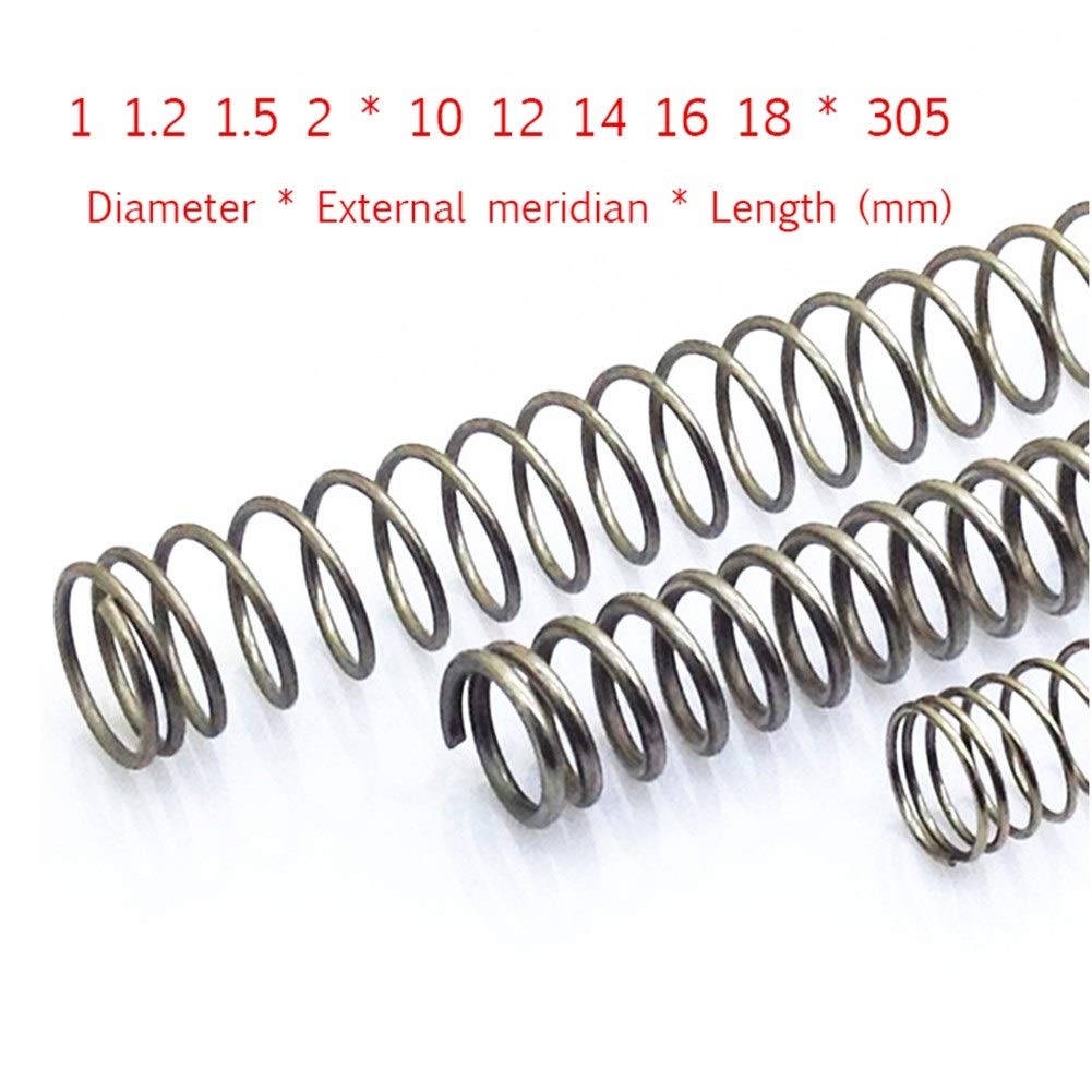 Xuulan Xianglaa-Ressorts Flexibles, 10pcs Diamètre De Fil De 1 Mm OD 10 Mm En Acier