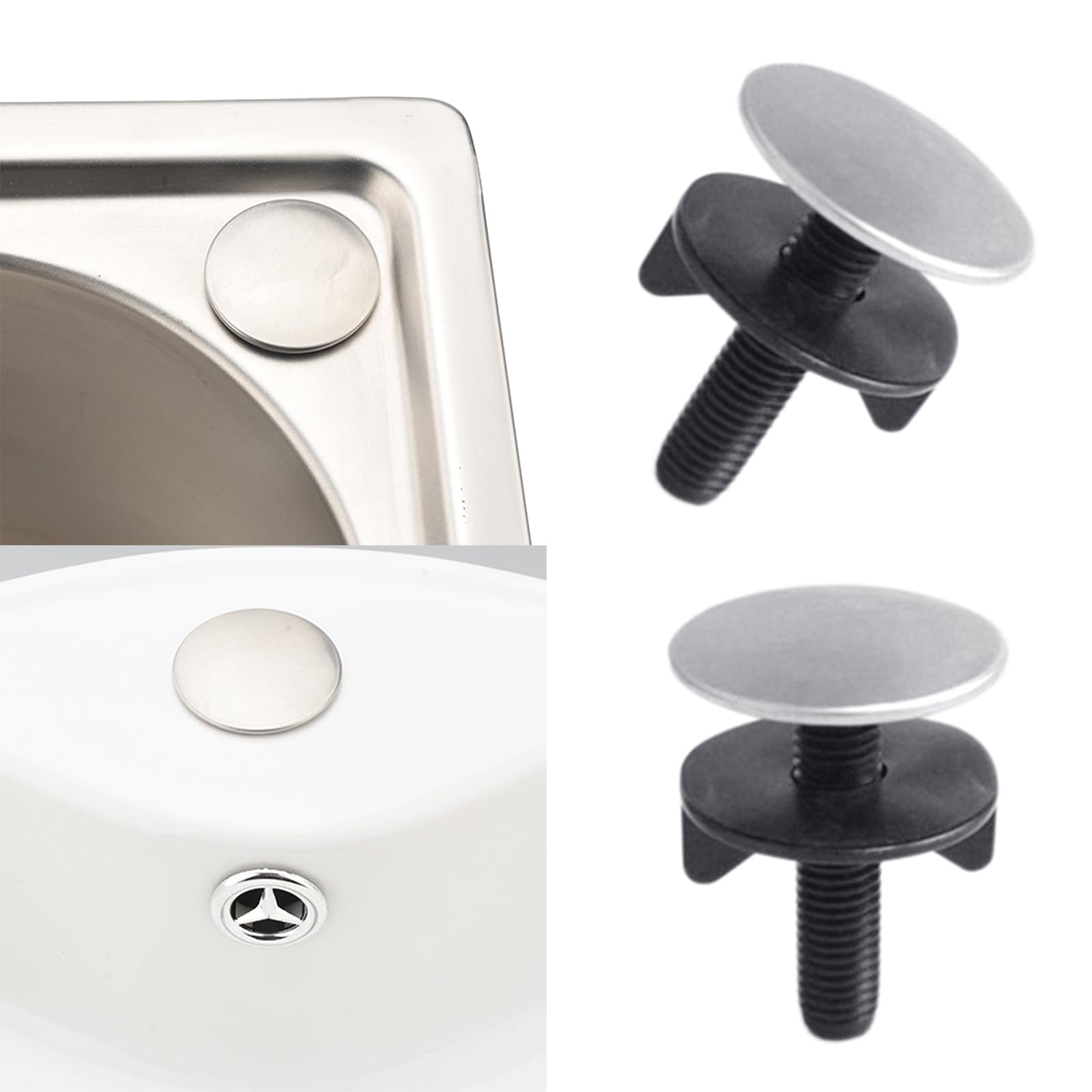 Tap Hole Functional Sink Hole Blockers Modern Tap Hole Solution Kitchen Sink Hole Seal 2pcs/Set