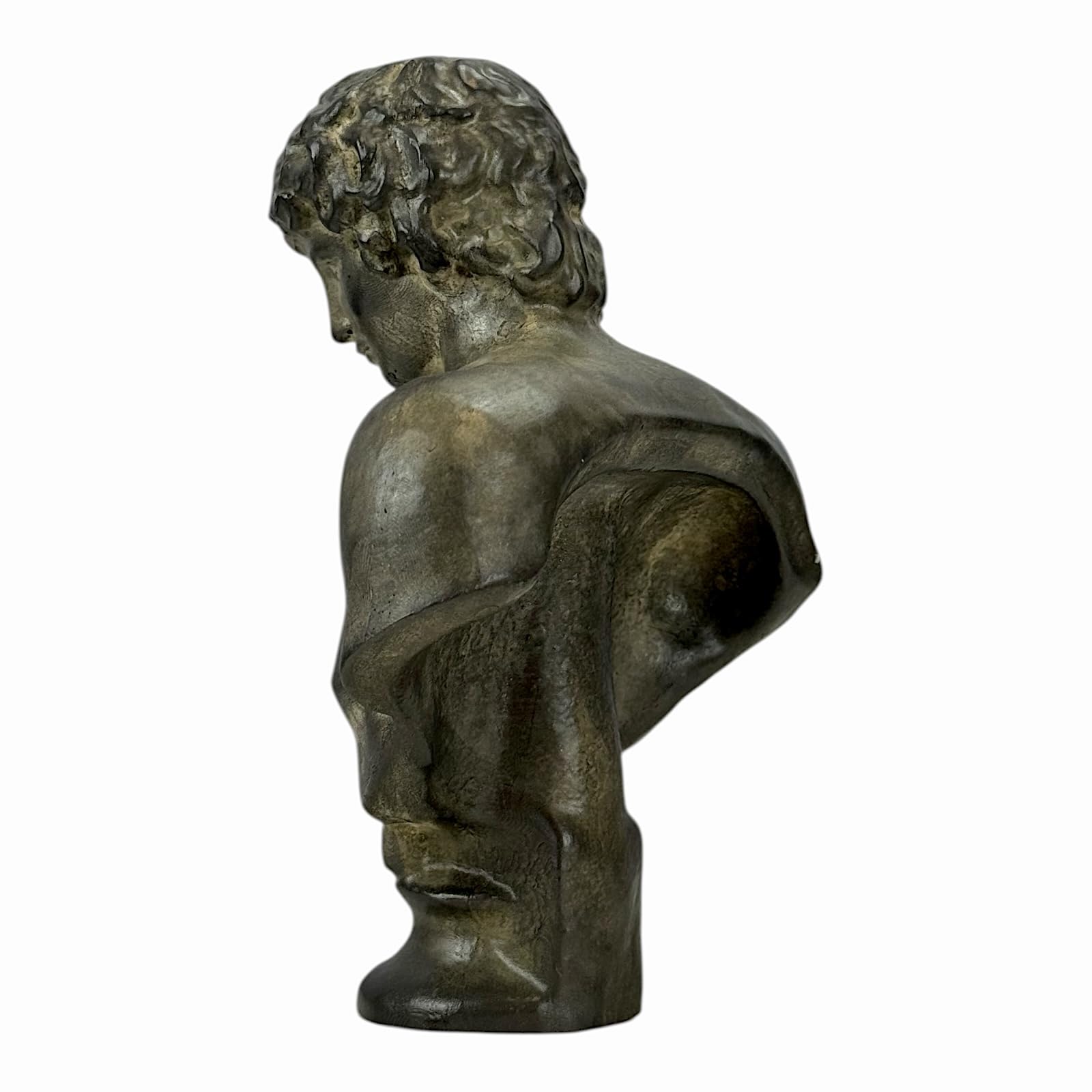Antinous Rzeźba Popiersie - Ukochany Towarzysz cesarza Hadriana | Ręcznie wykonana grecka sztuka klasyczna | Posąg gipsowy Moldano 18 cm