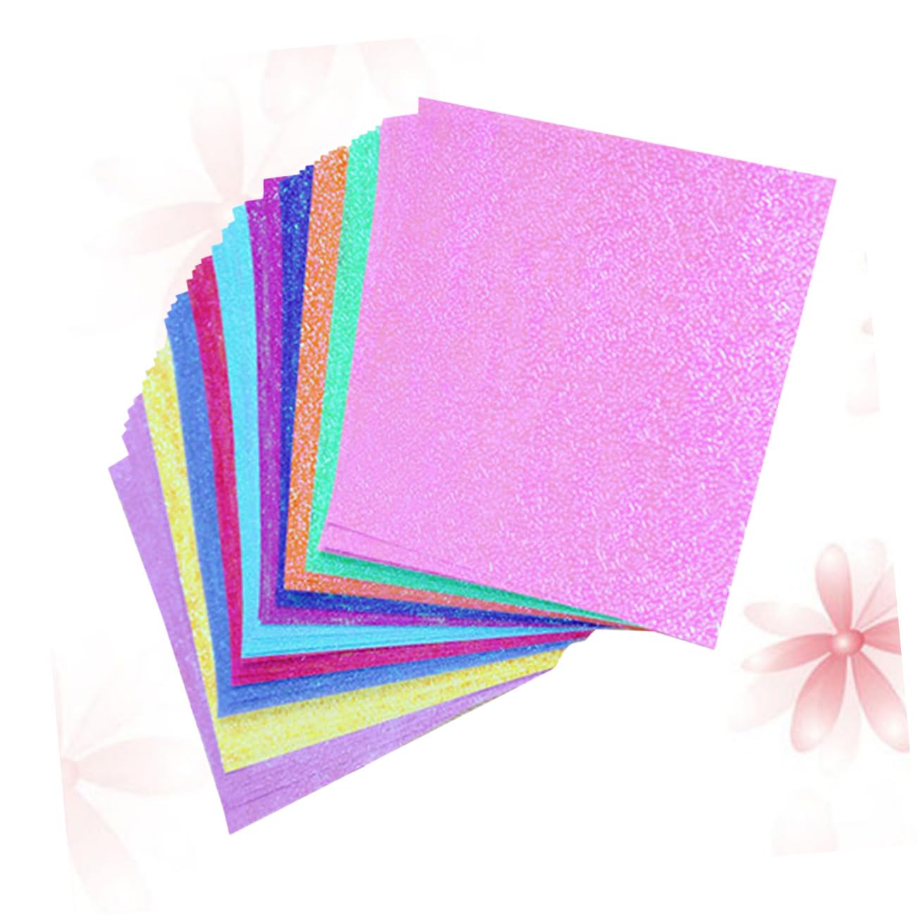 100 Stück Bastelpapier Perlmuttfarbenes Origami Papier Glänzend DIY Handgemachtes Papier für Kunsthandwerk Scrapbooking Geschenkideen Zufällige Farbe Zufällige Farbe