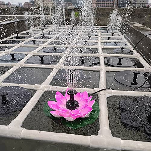Solar Outdoor Lotus Fountain, voor vijver tuinfontein, buitenlandschap Drijvende fontein 6.3"x6.3" x3.5" Accessoires voor fonteinfonteinen in de tuin (Color : Red) - Image 6