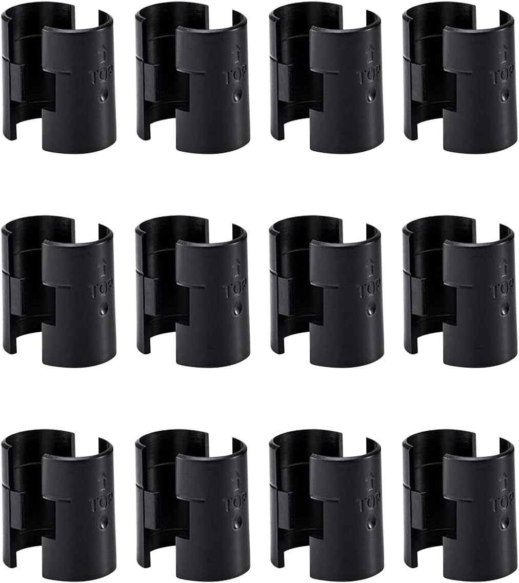 24 Pcs Wire Shelving Clips for 1 inches Post, 12 Pairs of