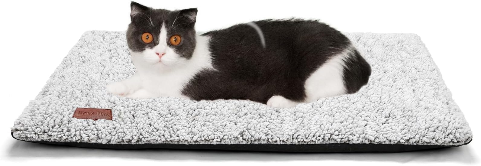 Self Warming Cat Bed Self Heating Cat Dog Mat 24 x 18 inch Extra Warm Thermal Pet Pad for Indoor Outdoor Pets with Removable Cover Non-Slip Bottom Washable Non Electric
