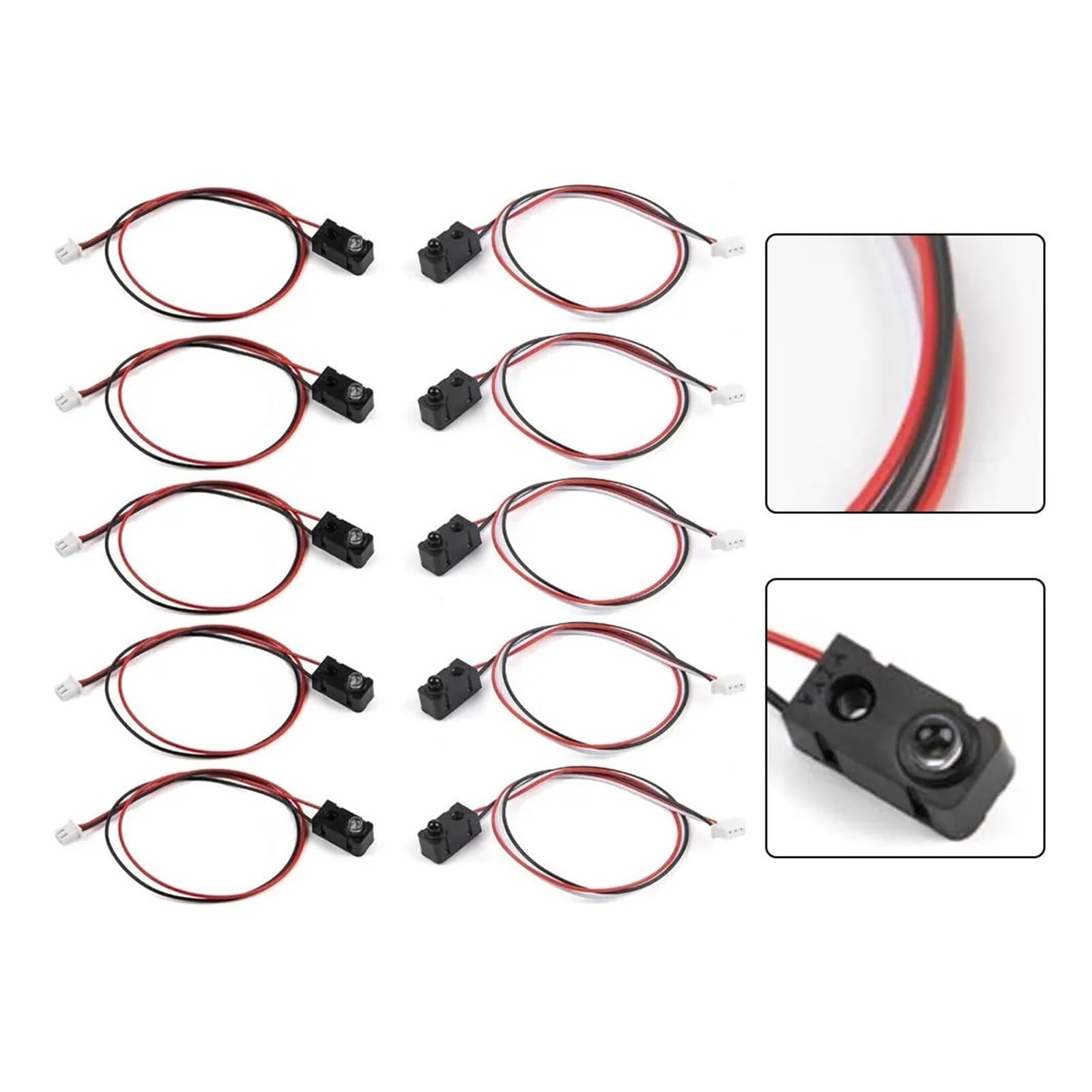 5PC PER Modulo di conteggio LED sensore IR Break Beam | Interruttore fotoelettrico diviso da 3 mm per la misurazione della velocità di rilevamento del movimento(80CM)