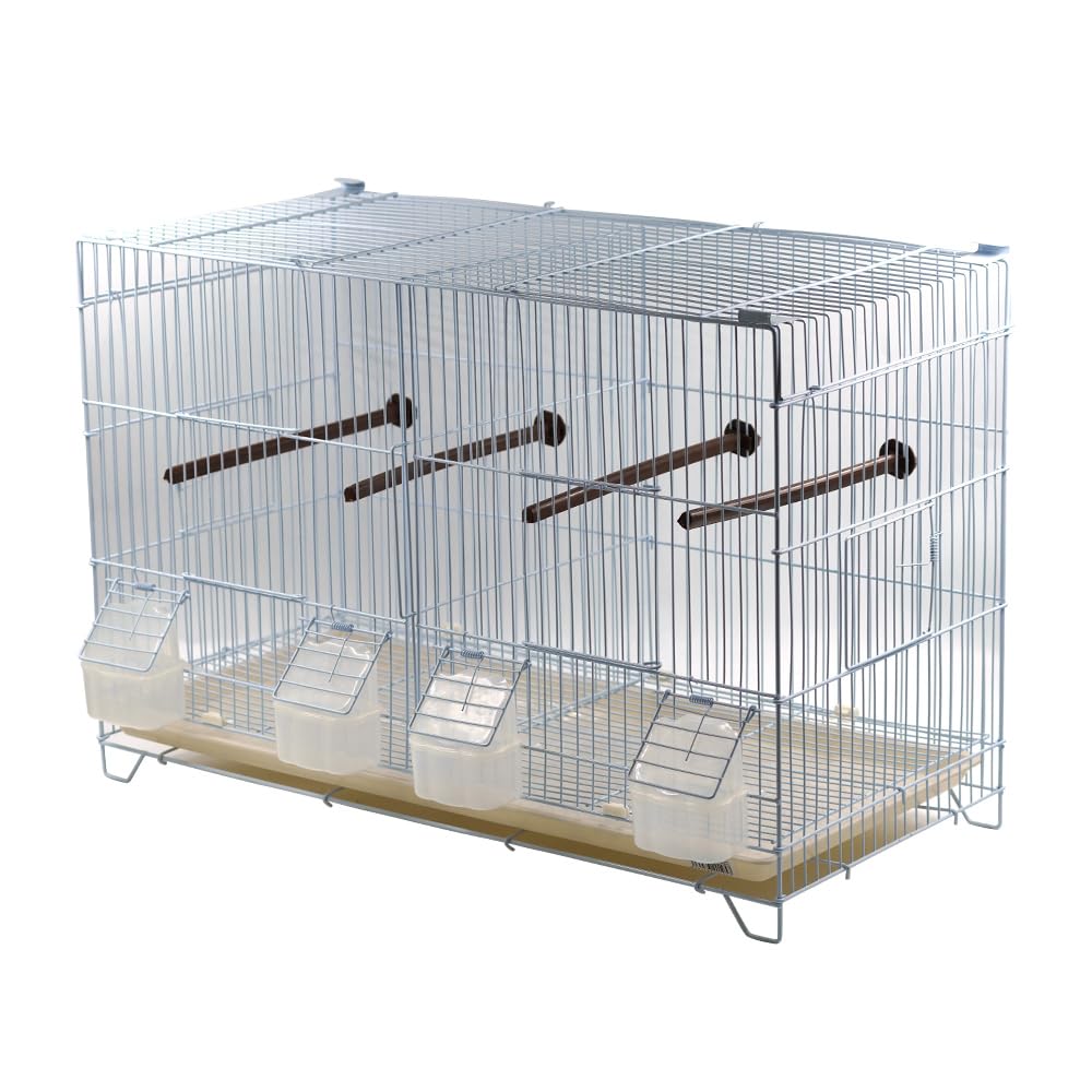 Jaula para pájaros Jaula metálica de criar pájaros con comedero Jaulas pájaros Jaula metálica de criar para pájaros Color Aleatorio (SOY0195 Beige)