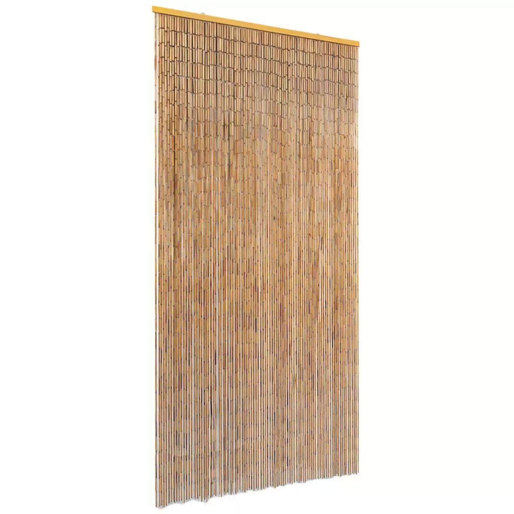 Rideau de Porte en Bambou, Rideau de Perles Moustiquaire de Porte d'entrée (90 x 220 cm)