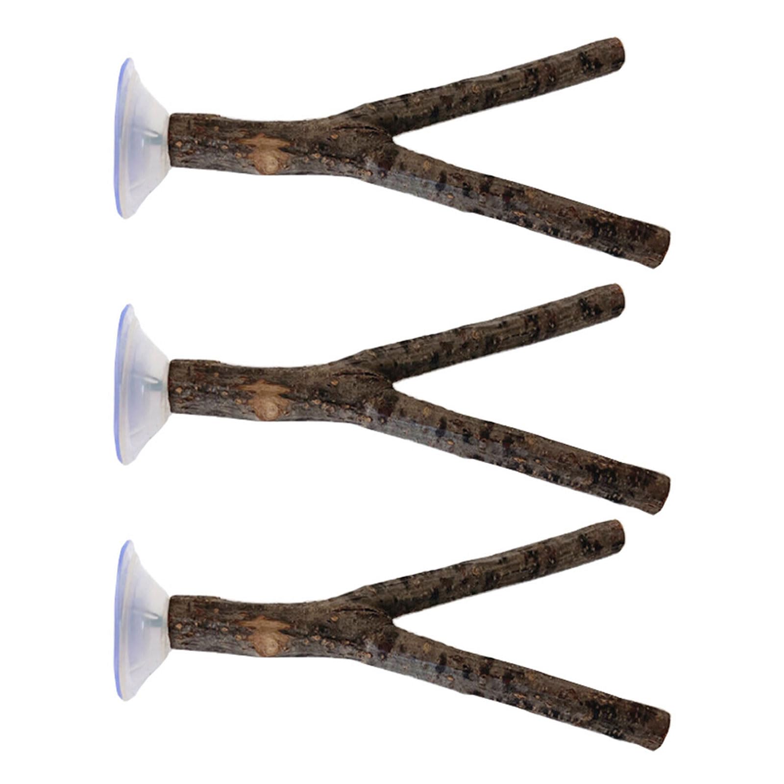 Pocoiau 3lots Birds Perches Stand Suction Cup For Window Parrots Shower Perches Stand For Small To Media Parrots