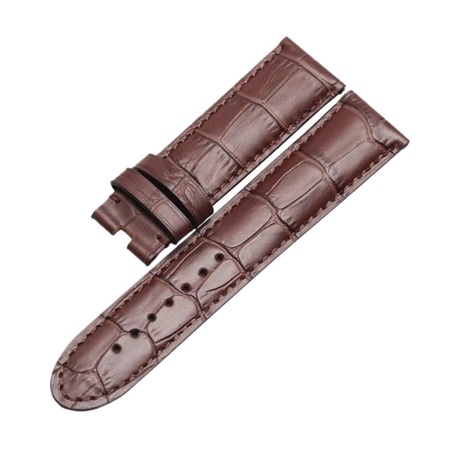 Bracelet compatible Montblanc Star 4810 cuir vachette alligator sans jeu - 5