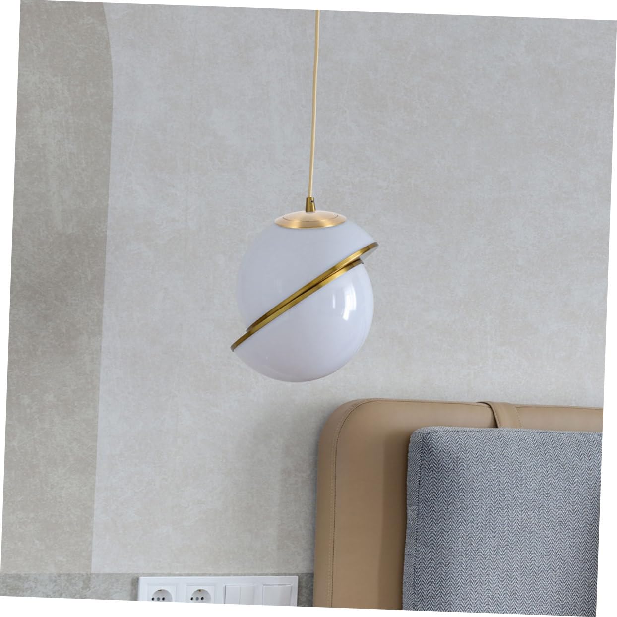 HOMSFOU Anello per Paralume in Ottone Oro Resistente, Ricambio per Lampade da Tavolo