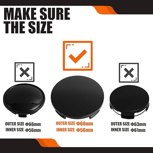 Miniatura 107 de TMS - Tapones centrales de rueda de 2.7 pulgadas para BMW Serie 3, 4, Serie 5, Serie X, Serires Z, Series 3613 6783 536, paquete de 4