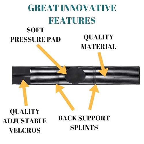 Miniatura 4 de VEDA Cinturón de hernia umbilical, para mujeres y hombres, carpeta de hernia abdominal para soporte de hernia del ombligo, ayuda a aliviar el dolor,