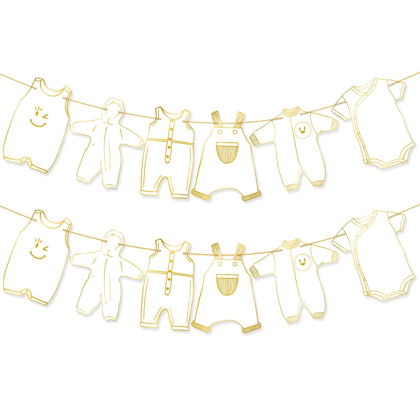 Hooqict Baby Shower Cloth Banner Welcome Baby Boy Girl Garland Gender Reveal Party Banner Gold Baby Shower Paper Sign for Neutral Gender Reveal Party