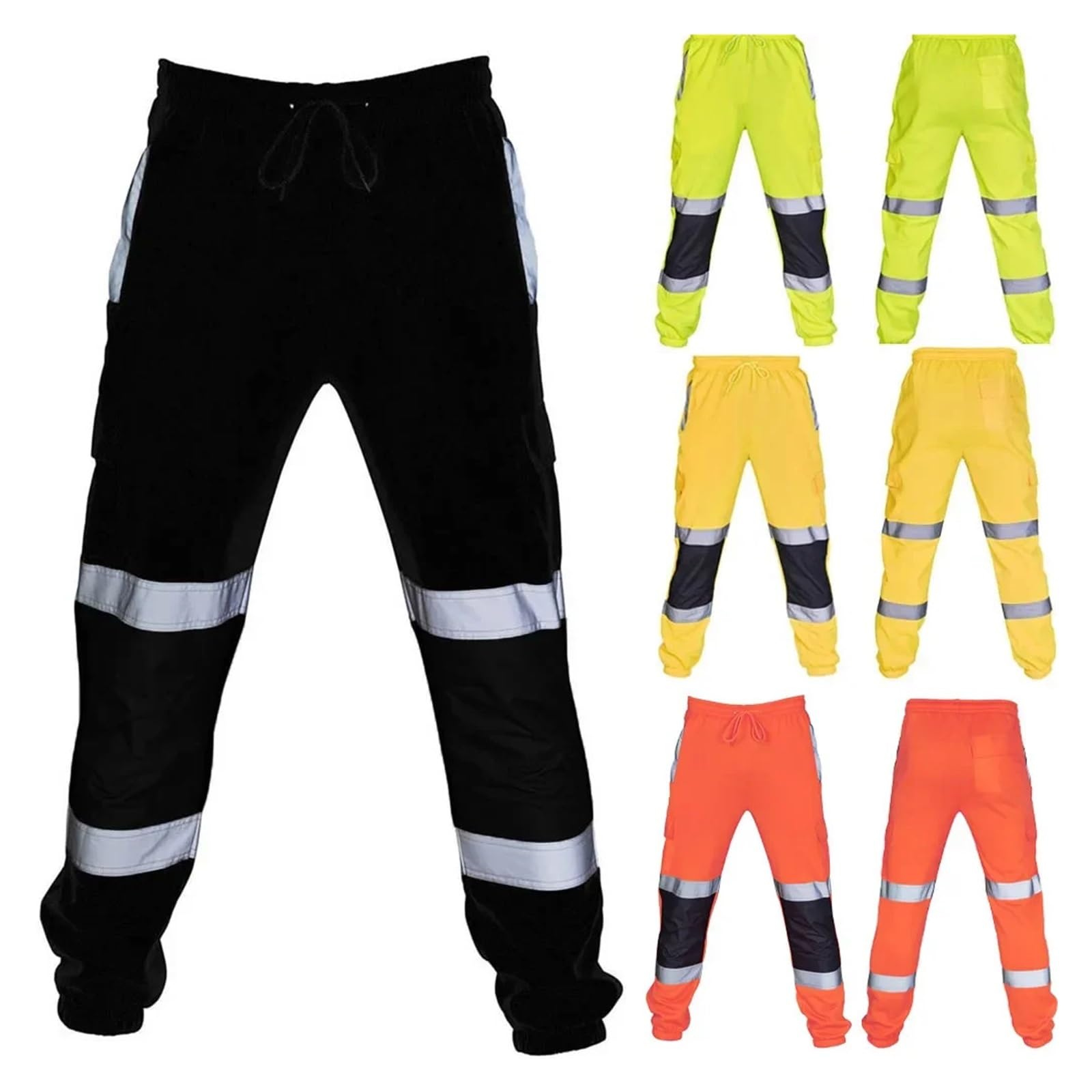 Pantalones De Trabajo Hombre Ropa de Trabajo Seguridad Verde for Hombre Pantalones Casuales Carretera Protectora