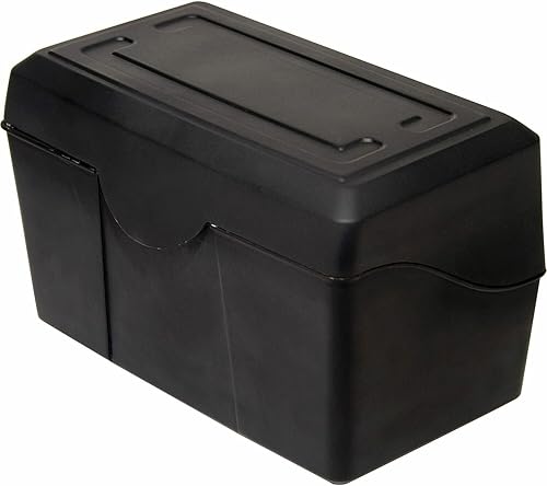 Advantus (45003) estuche para tarjetas 5x 8. Capacidad para 300tarjetas, color negro., Negro