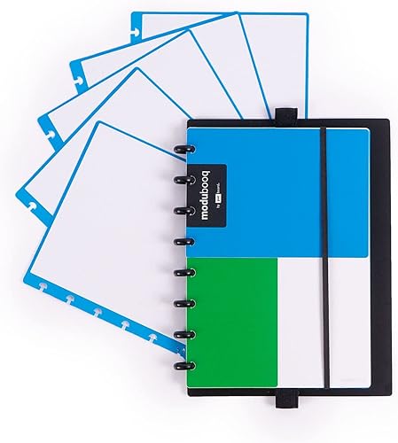 Miniatura 2 de Modubooq notas, bloque - Cuaderno inteligente reutilizable modular A5-40 páginas azules forradas con tecnología duratech3 - Cuaderno con sistema de