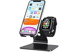 OMOTON 2-in-1 Cell Phone and Watch Stand: Universal Charging Solution