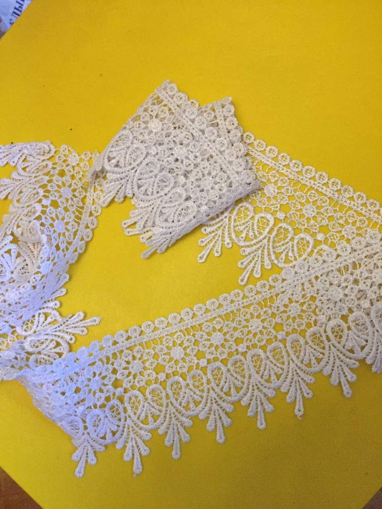 Nastro Pizzo Elasticizzato Nero - 3.5cm X 18m Per Cucito, Decorazioni