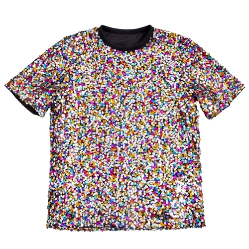 Tenue disco des années 70 et haut à paillettes homme pour look clubwear