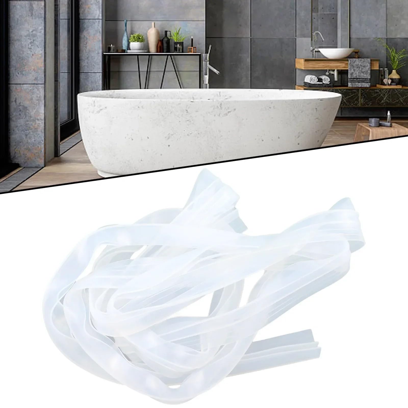 6 m Dichtungsstreifen, wasserdichte Dichtung, Spaltdichtungsstreifen, Duschtüren, Schiebetüren, transparent, wasserdicht, mm Breite für Duschtüren, Glas
