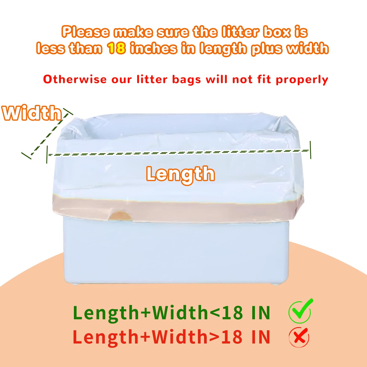 Bolsas de arena para gatos compatibles con MW-SC01/SC02/SC09/LR01/LR02, forros de repuesto con cordón resistente, bolsas gruesas a prueba de fugas, 18 x 12.6 pulgadas (80 unidades) (80 unidades)