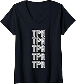 Womens TPA Tampa Airport Travel V-Neck T-Shirt