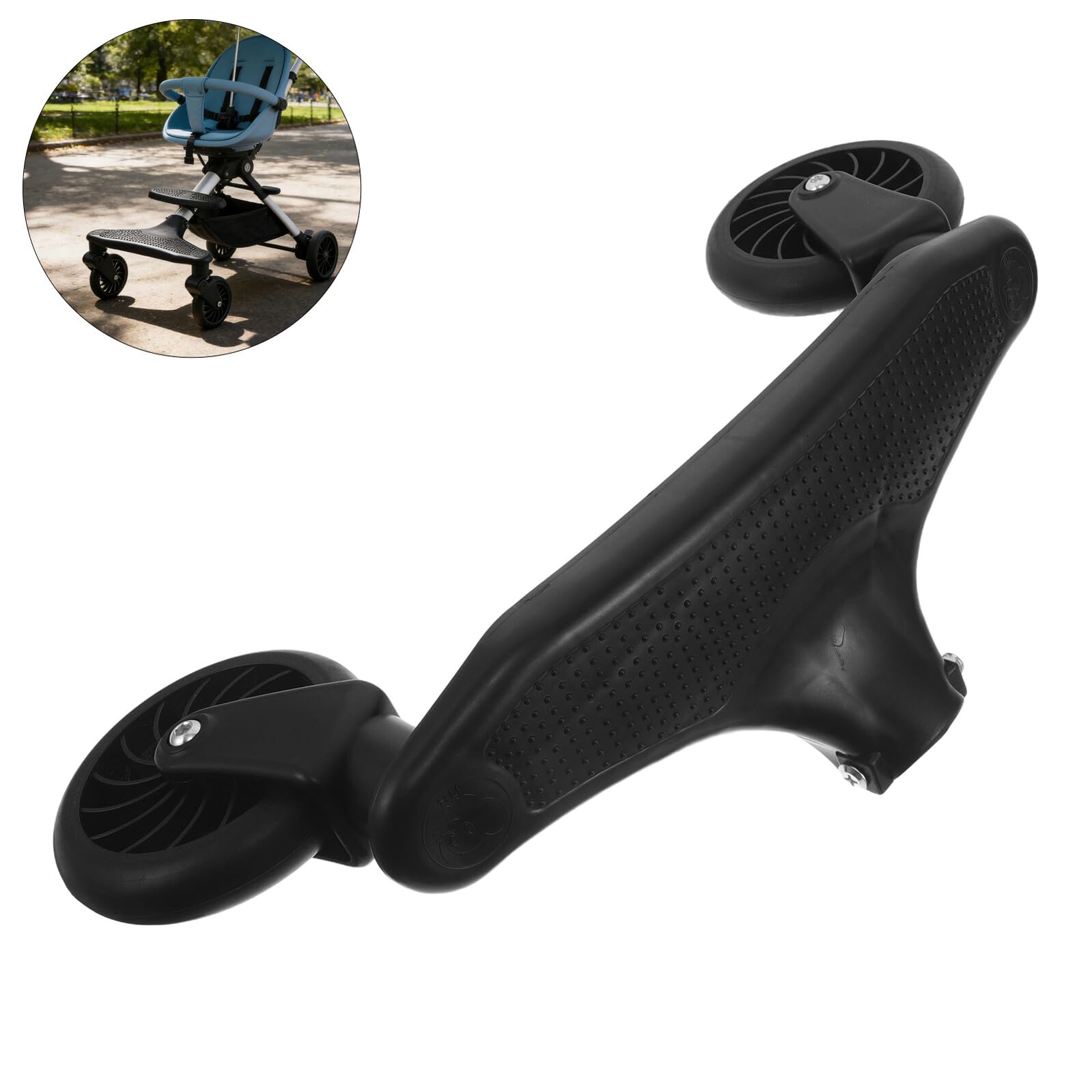 Roue de Frein pour Poussette en Pu Noir, Avant ou Arrière