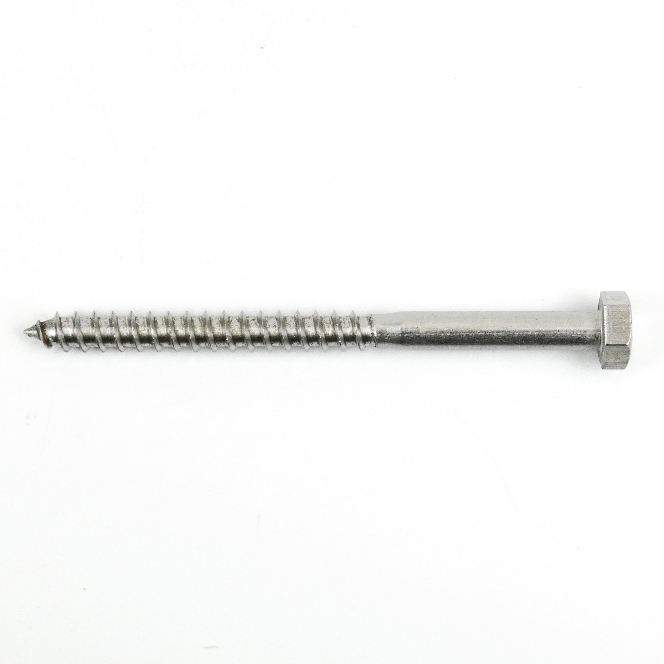 25 viti esagonali per legno in acciaio inox DIN 571 (25 pezzi) per fissaggio sicuro nella costruzione in legno (M6x80 mm)