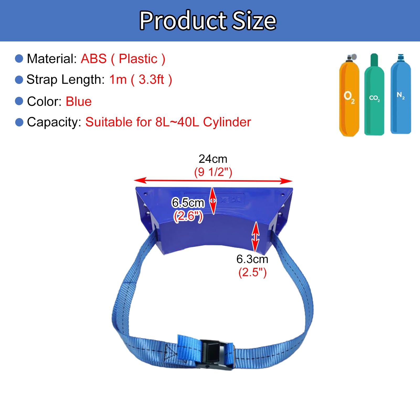 Soportes para Bombonas de Oxígeno Soporte para Tanque de Oxígeno de 2 Unidades para Montaje en Pared, Soporte para Cilindro de Gas Nitrógeno/Acetileno/Propano ABS, Soporte para Cilindro de Oxígeno par
