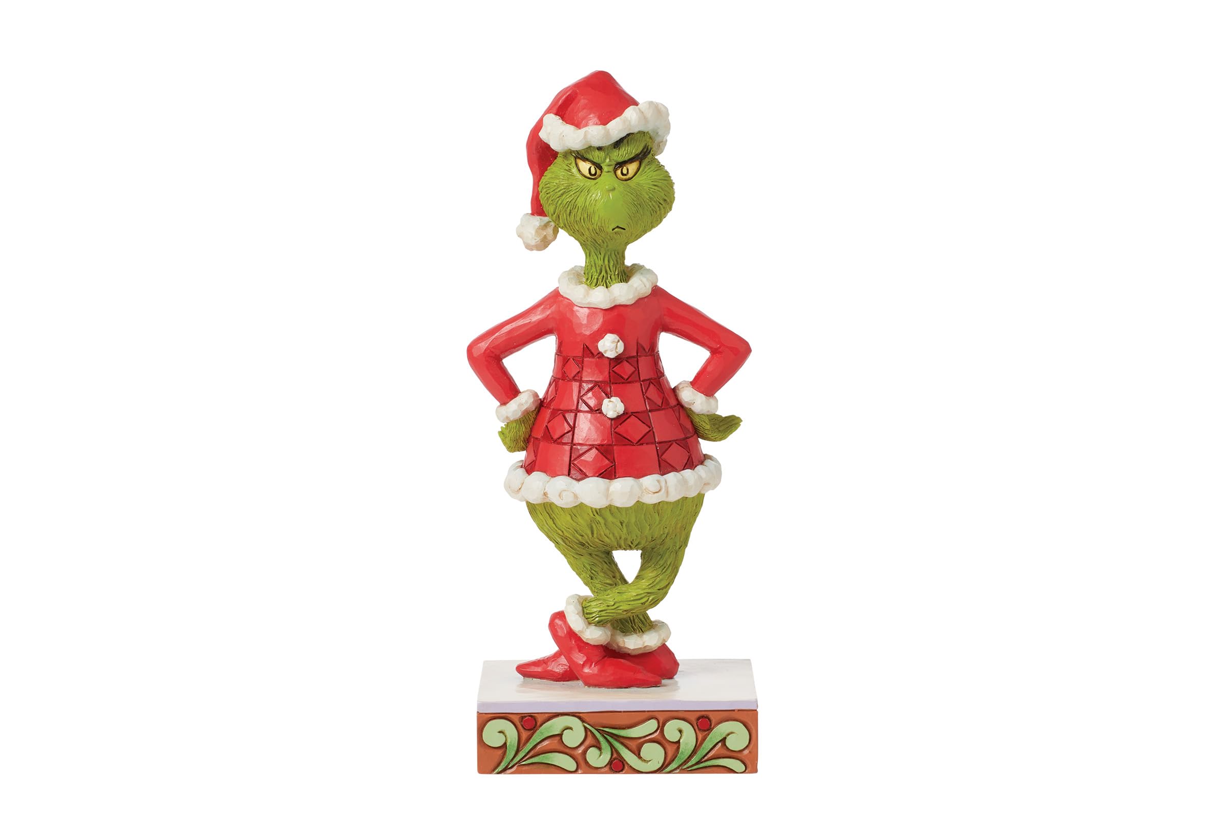Enesco Jim Shore - Statuetta Grinch con mani sui fianchi
