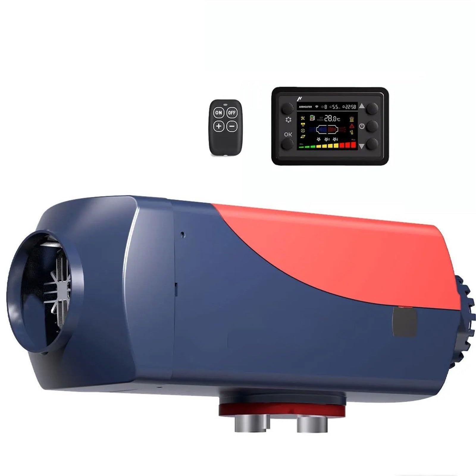 Diesel Heater Ogrzewacz samochodowy 8 kW, nagrzewnica powietrza i oleju napędowego, 12 V/24 V do kamperów, z pilotem i monitorem LCD samochodowy Nagrzewnica