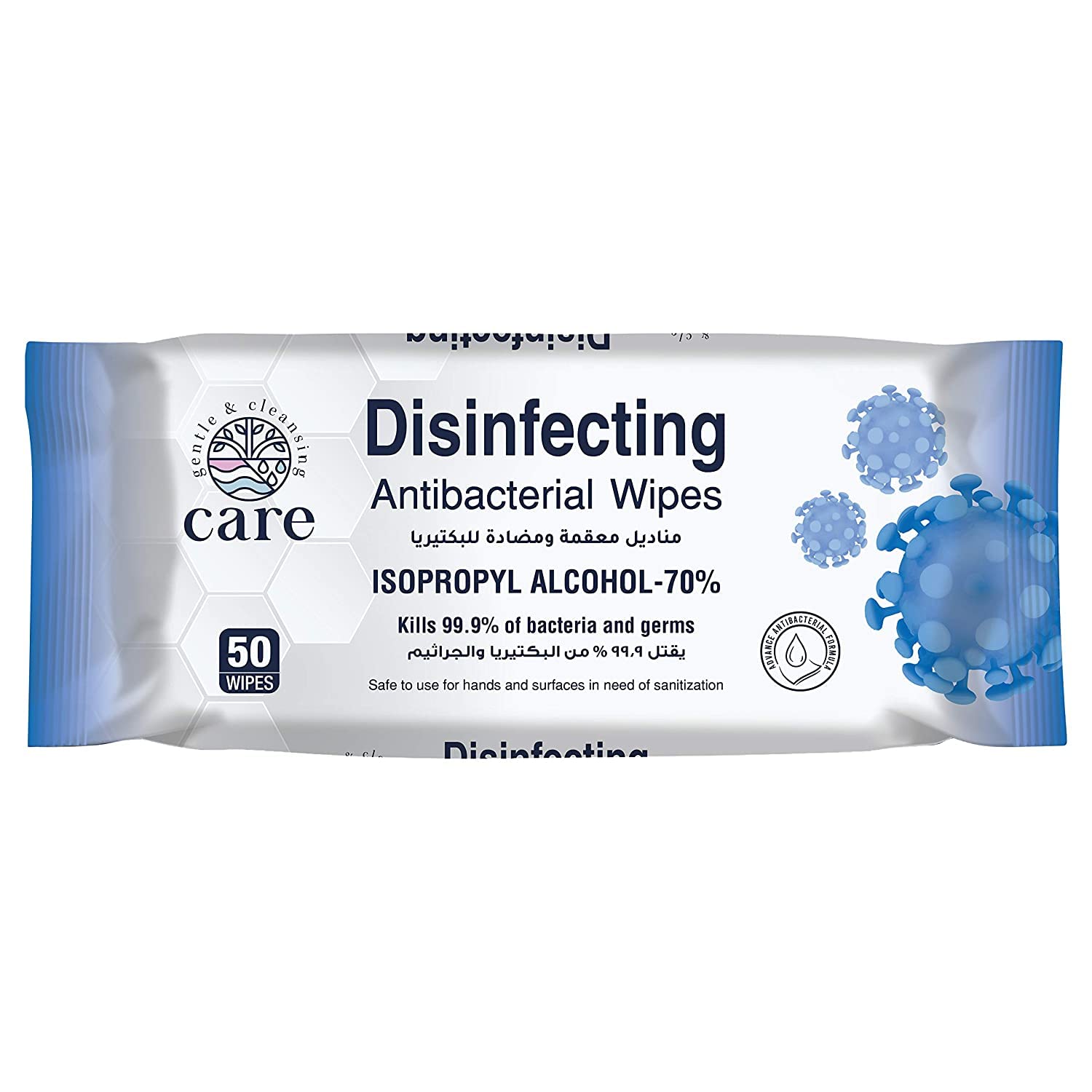 Disinfecting Antibacterial 70% IPA, 50 Sheets