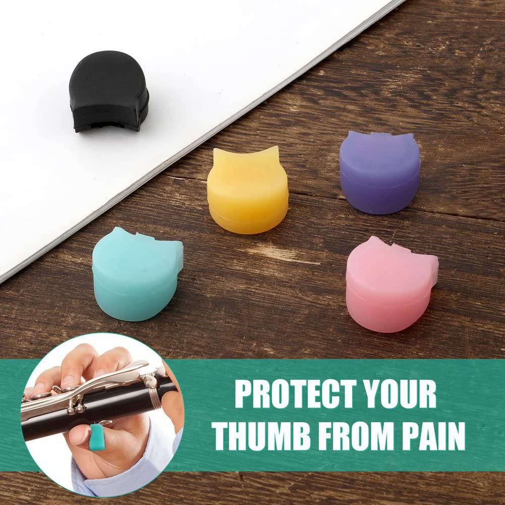 Sourdine Saxo Repose-Pouce Silicone Pour Clarinette Freneci 5PCS