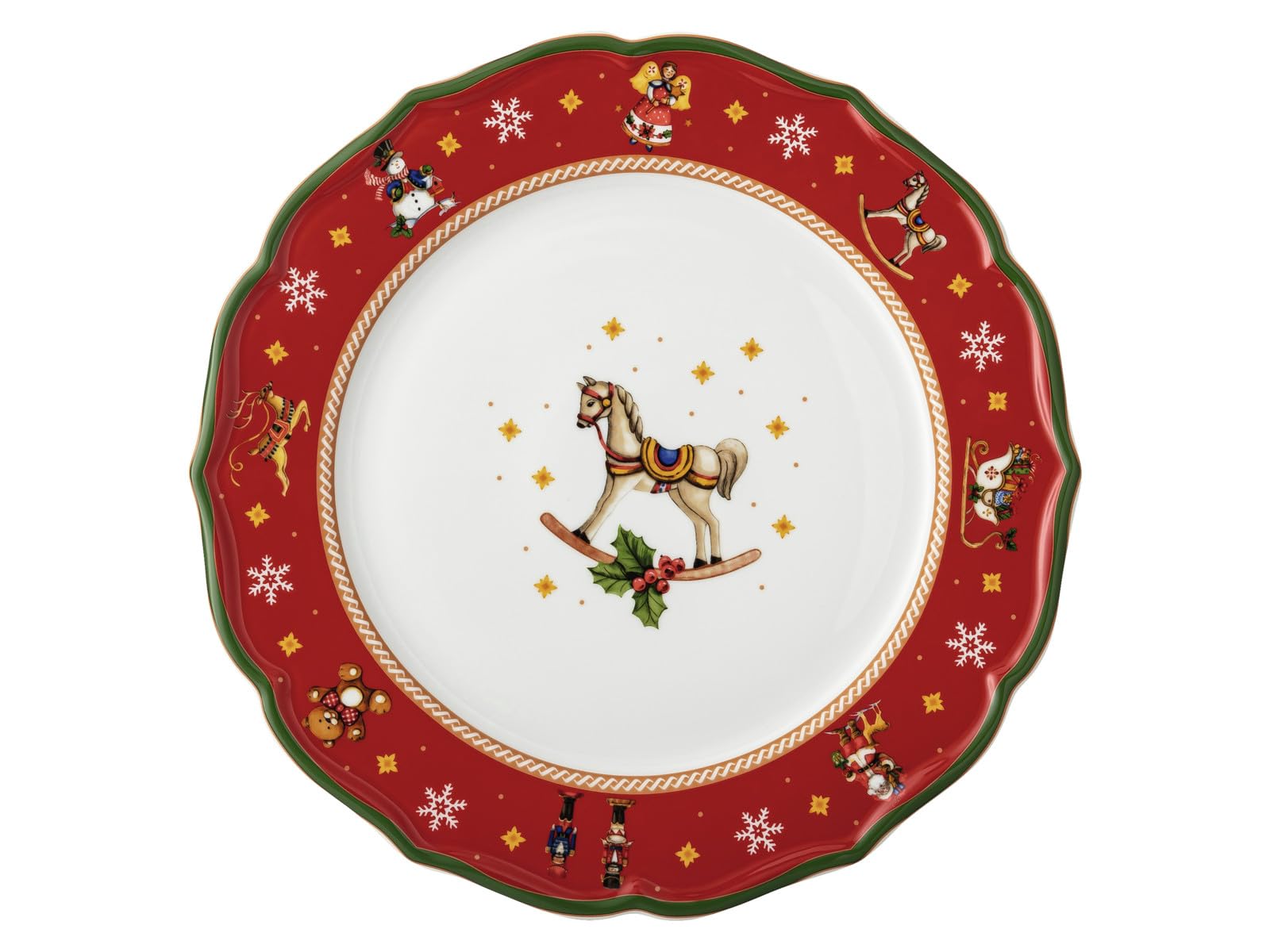 Hutschenreuther Happy Wintertime H. Wintertime Red Flat Plate 33 cm